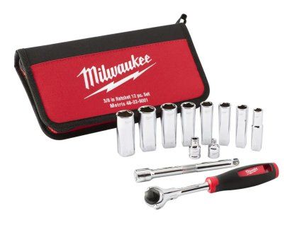 Gola sada ráčny 3/8" Milwaukee (Sada 12 dílů)