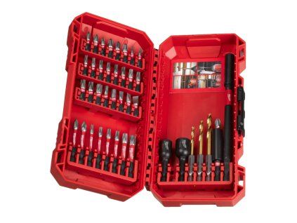 Bity, hlavice a vrtáky 1/4" Milwaukee SHOCKWAVE™ IMPACT DUTY (Sada 40 ks)