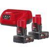 Sada akumulátorů a nabíječky Milwaukee M12 NRG-602